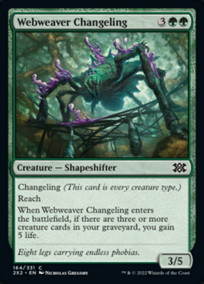 Webweaver Changeling [Double Masters 2022] MTG Single Magic: The Gathering  | Multizone: Comics And Games
