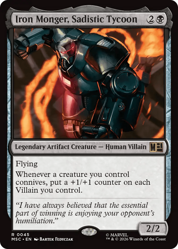 Iron Monger, Sadistic Tycoon [Marvel Super Heroes Commander] MTG Single Magic: The Gathering  | Multizone: Comics And Games
