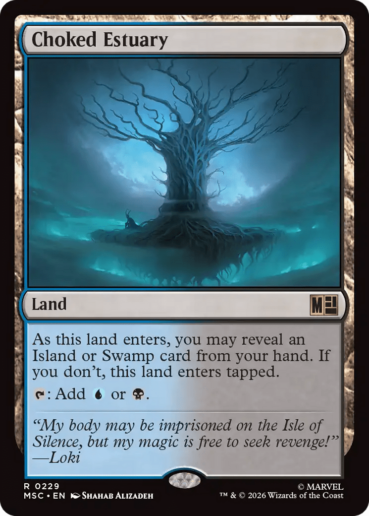 Choked Estuary (Surge Foil) [Marvel Super Heroes Commander] MTG Single Magic: The Gathering  | Multizone: Comics And Games