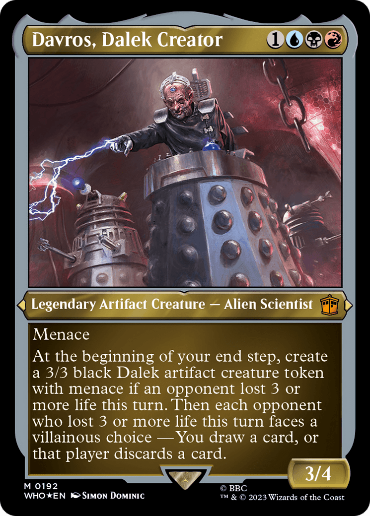 Davros, Dalek Creator (Display Commander) - Thick Stock [Doctor Who] MTG Single Magic: The Gathering  | Multizone: Comics And Games