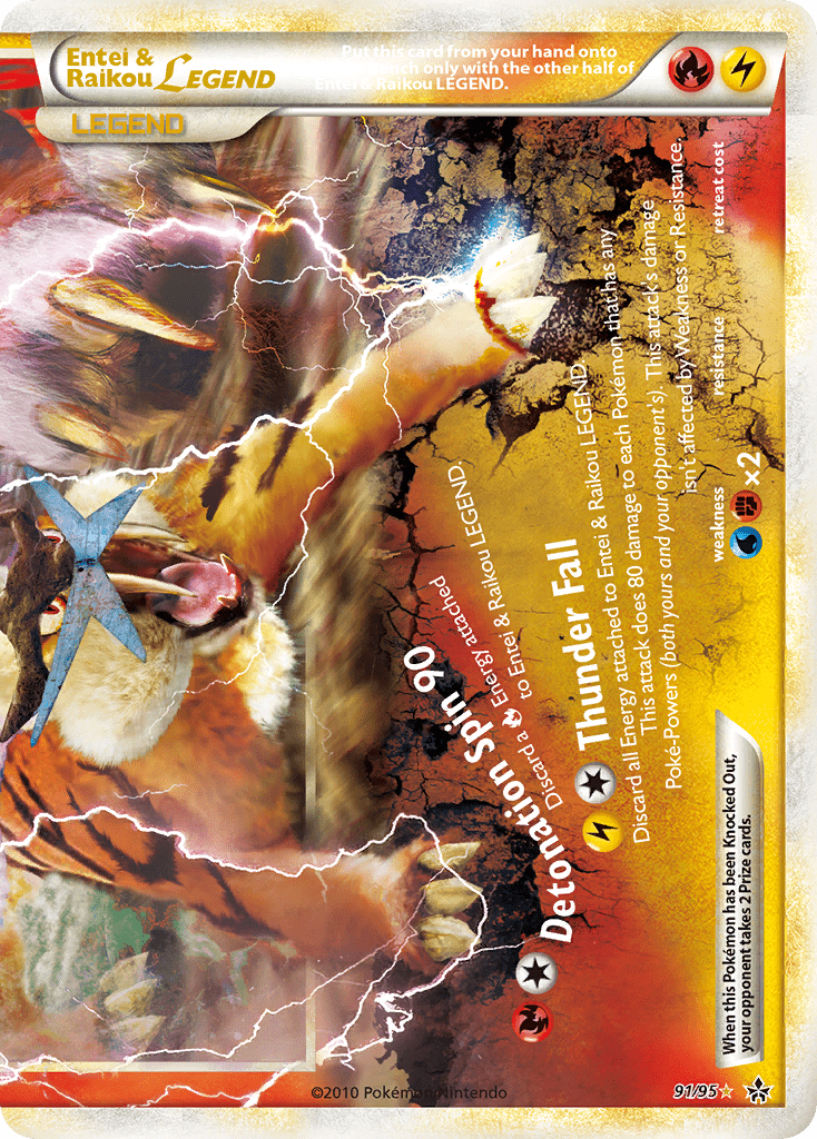 Entei & Raikou LEGEND (91/95) [HeartGold & SoulSilver: Unleashed] Pokemon Single Pokémon  | Multizone: Comics And Games