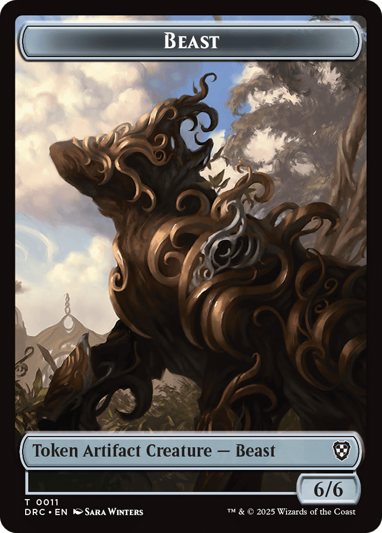 Beast (0010) // Beast (0011) Double-Sided Token [Aetherdrift Commander] MTG Single Magic: The Gathering  | Multizone: Comics And Games