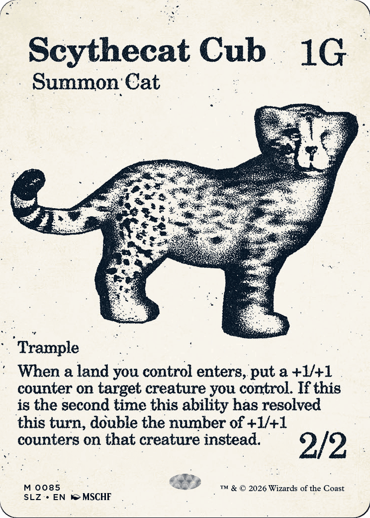 Scythecat Cub (0085) [Secret Lair x MSCHF: The Zeta Set] MTG Single Magic: The Gathering  | Multizone: Comics And Games