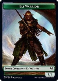 Elf Warrior // Replicated Ring Double-Sided Token [Kaldheim Tokens] MTG Single Magic: The Gathering  | Multizone: Comics And Games