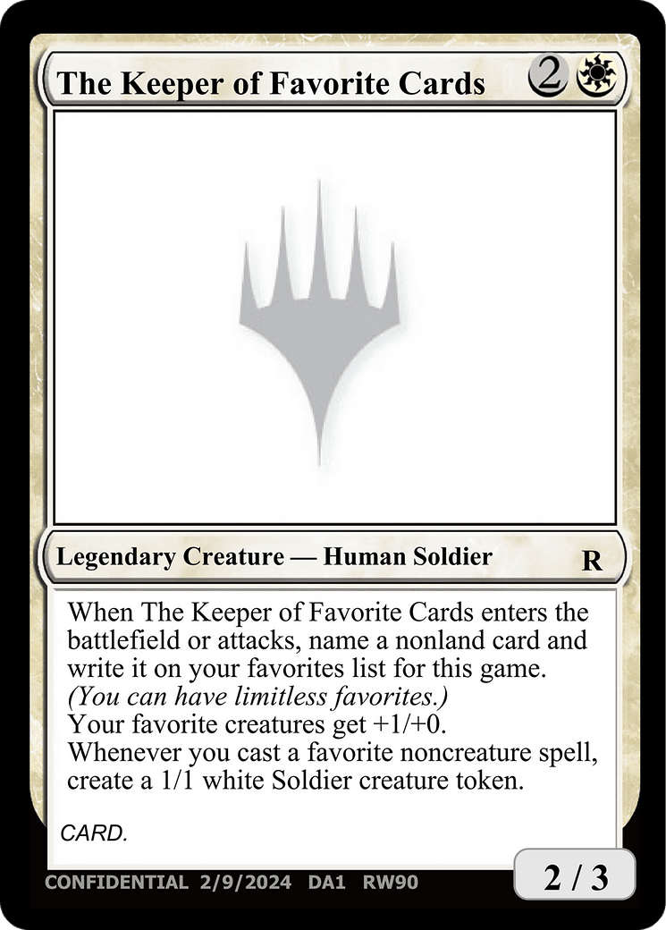 The Keeper of Favorite Cards [Unknown Event] MTG Single Magic: The Gathering  | Multizone: Comics And Games
