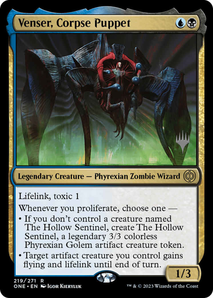 Venser, Corpse Puppet (Promo Pack) [Phyrexia: All Will Be One Promos] MTG Single Magic: The Gathering  | Multizone: Comics And Games