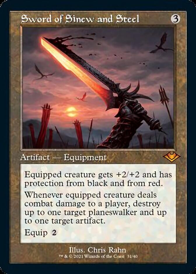 Sword of Sinew and Steel (Retro) [Modern Horizons] MTG Single Magic: The Gathering  | Multizone: Comics And Games