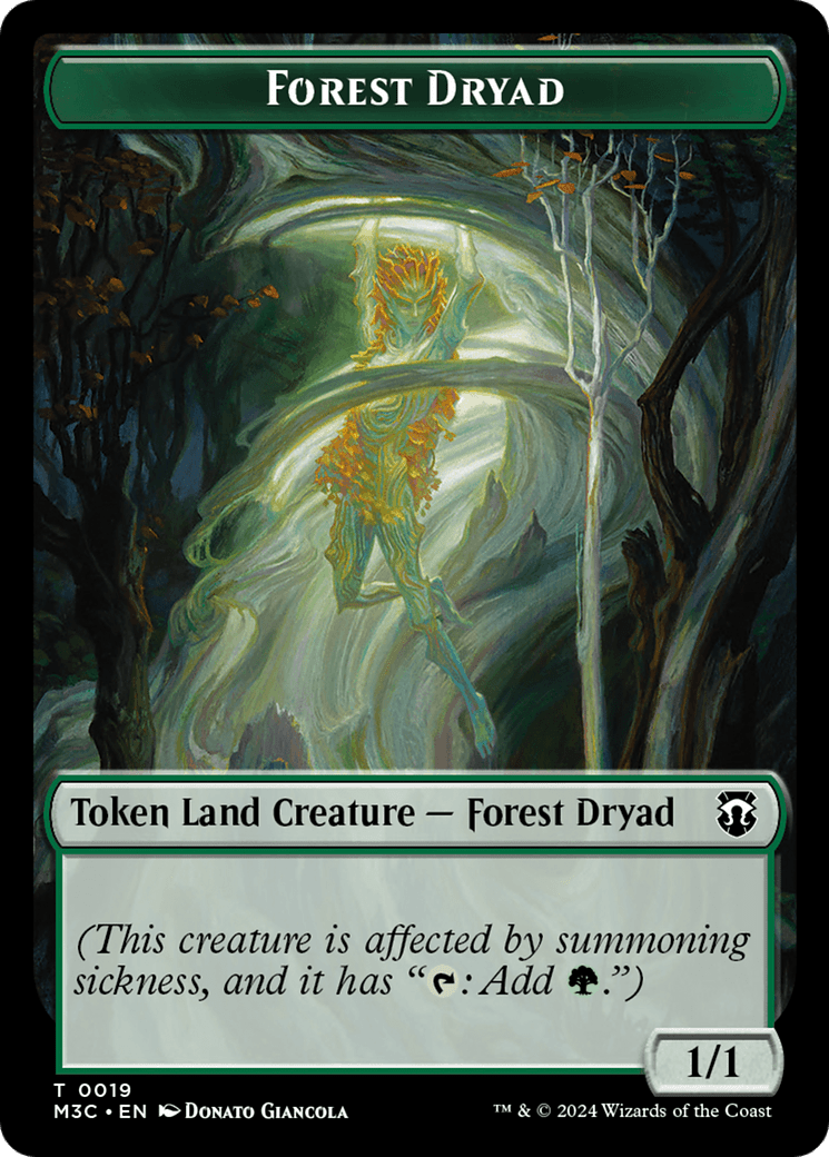 Forest Dryad // Vivien Reid Emblem Double-Sided Token [Modern Horizons 3 Commander Tokens] MTG Single Magic: The Gathering  | Multizone: Comics And Games