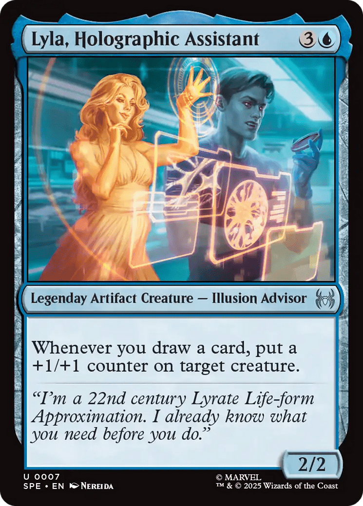 Lyla, Holographic Assistant [Marvel's Spider-Man: Eternal-Legal] MTG Single Magic: The Gathering  | Multizone: Comics And Games