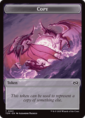 Copy // Dragon (0014) Double-Sided Token [Tarkir: Dragonstorm Commander Tokens] MTG Single Magic: The Gathering  | Multizone: Comics And Games