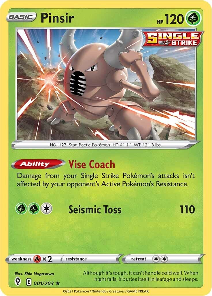 Pinsir (001/203) [Sword & Shield: Evolving Skies] Pokemon Single Pokémon  | Multizone: Comics And Games