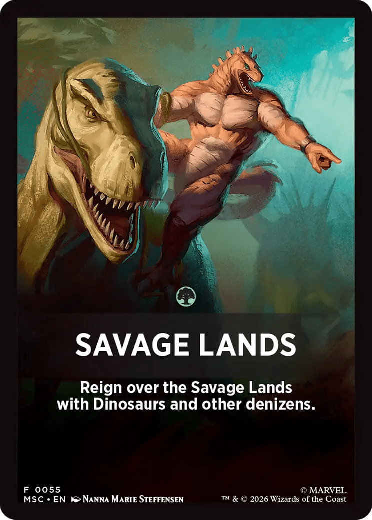 Savage Lands Theme Card [Marvel Super Heroes Commander] MTG Single Magic: The Gathering  | Multizone: Comics And Games