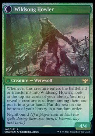 Howlpack Piper // Wildsong Howler [Innistrad: Crimson Vow Prerelease Promos] MTG Single Magic: The Gathering  | Multizone: Comics And Games