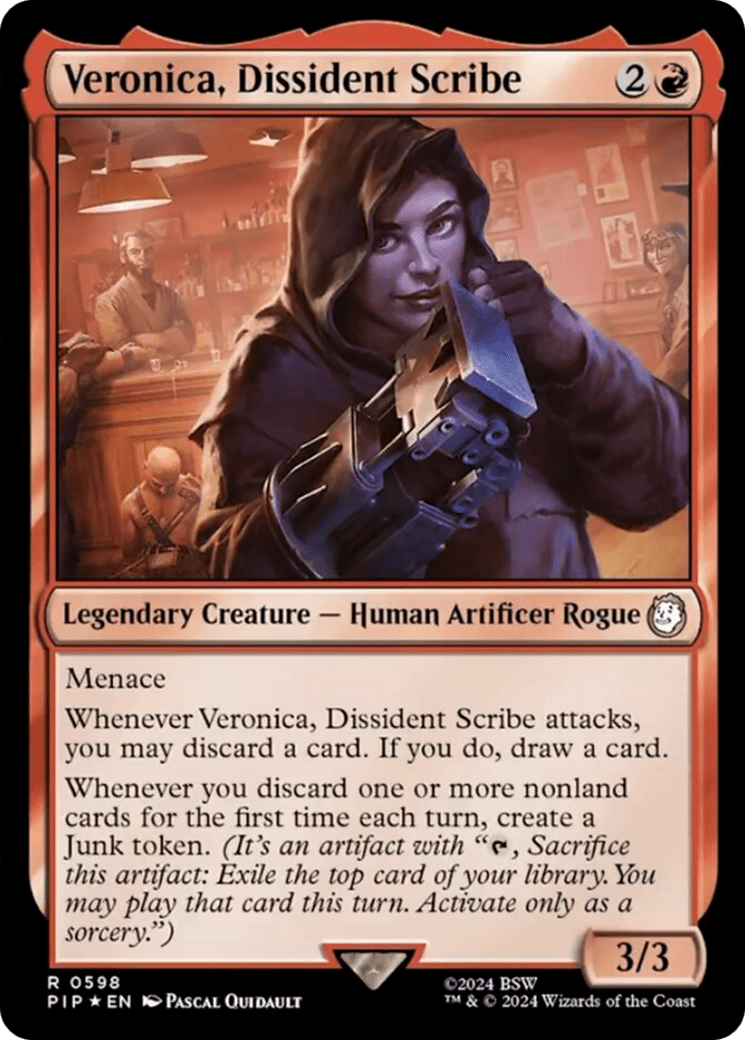 Veronica, Dissident Scribe (Surge Foil) [Fallout] MTG Single Magic: The Gathering  | Multizone: Comics And Games