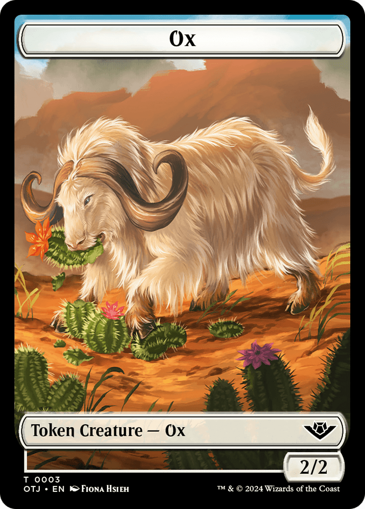Ox Token [Outlaws of Thunder Junction Tokens] MTG Single Magic: The Gathering  | Multizone: Comics And Games