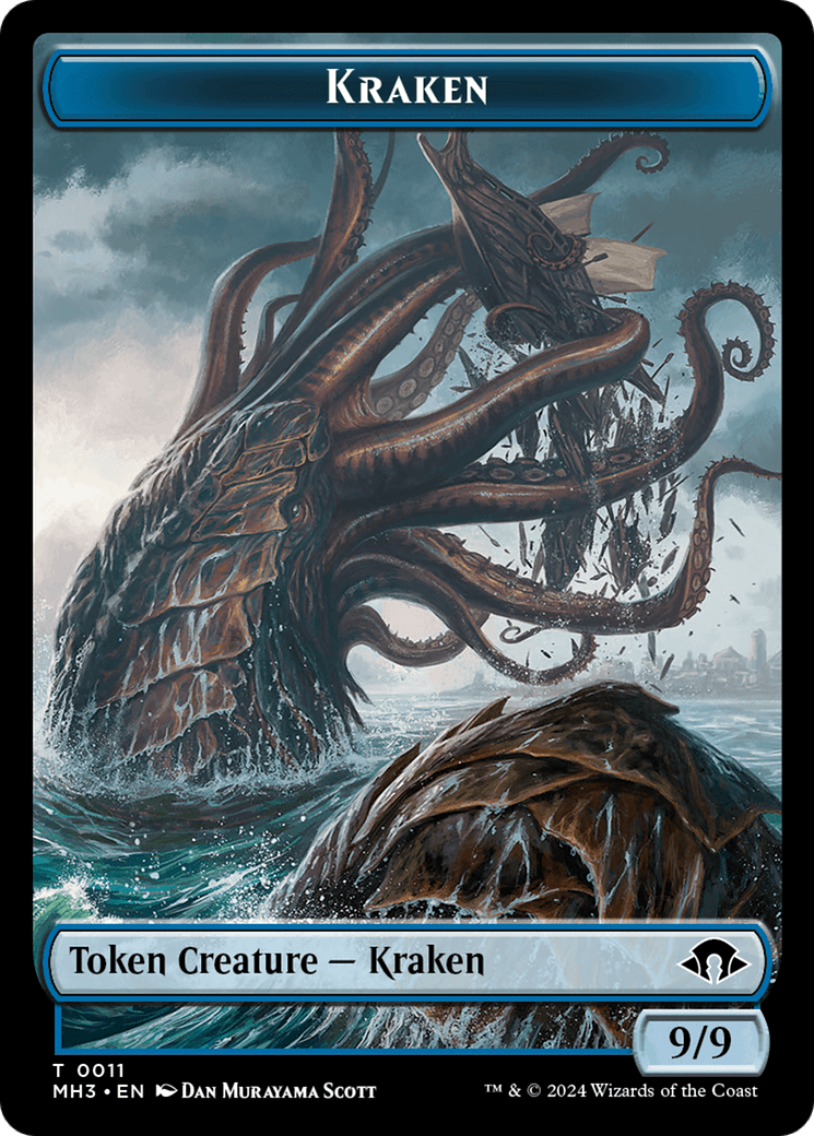 Phyrexian Germ // Kraken Double-Sided Token [Modern Horizons 3 Tokens] MTG Single Magic: The Gathering  | Multizone: Comics And Games