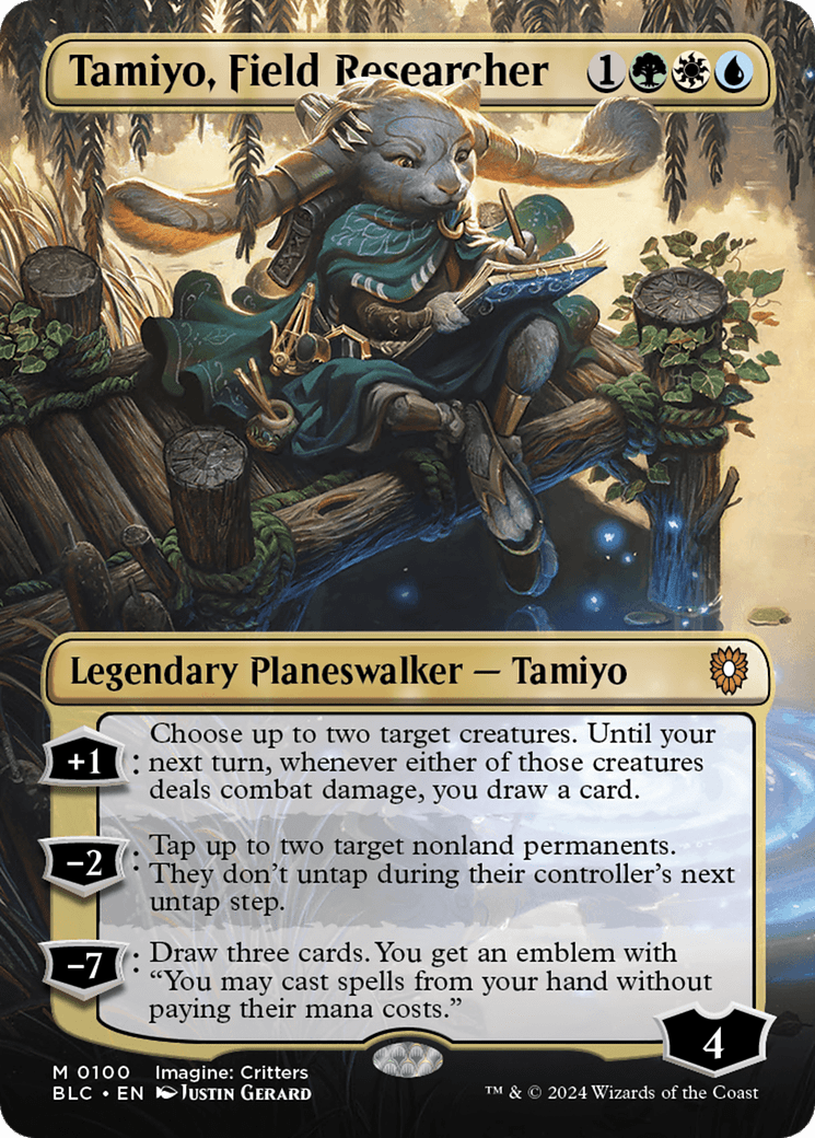 Tamiyo, Field Researcher (Borderless) [Bloomburrow Commander] MTG Single Magic: The Gathering  | Multizone: Comics And Games