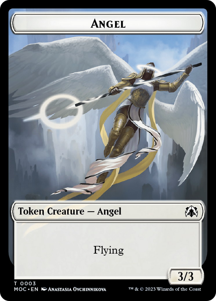 Angel (3) // Demon Double-Sided Token [March of the Machine Commander Tokens] MTG Single Magic: The Gathering  | Multizone: Comics And Games