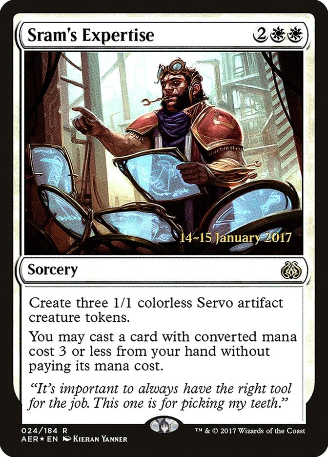 Sram's Expertise [Aether Revolt Prerelease Promos] MTG Single Magic: The Gathering  | Multizone: Comics And Games