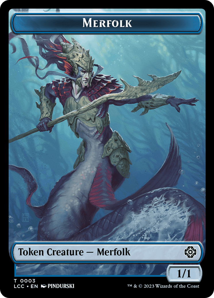 Bird // Merfolk (0003) Double-Sided Token [The Lost Caverns of Ixalan Commander Tokens] MTG Single Magic: The Gathering  | Multizone: Comics And Games