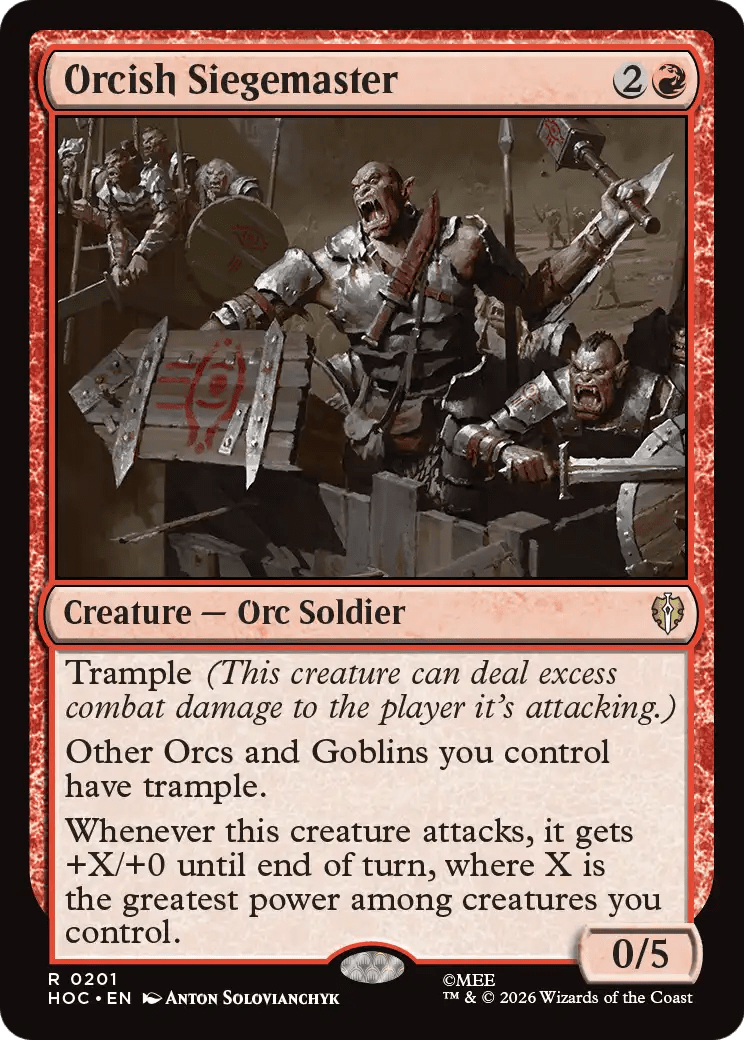 Orcish Siegemaster [The Hobbit: Eternal-Legal] MTG Single Magic: The Gathering  | Multizone: Comics And Games