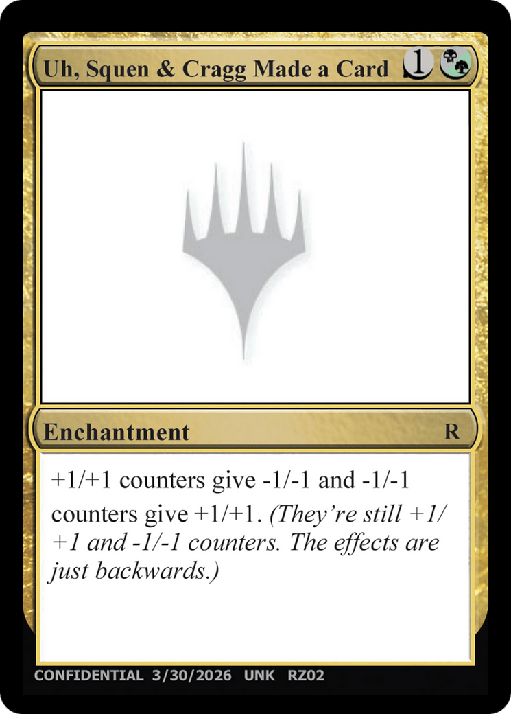 Uh, Squen & Cragg Made a Card [Unknown Event] | Multizone: Comics And Games