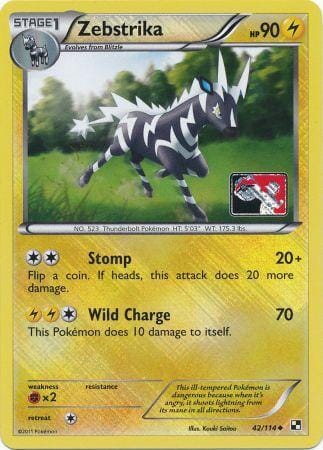 Zebstrika (42/114) (League Promo) [Black & White: Base Set] Pokemon Single Pokémon  | Multizone: Comics And Games