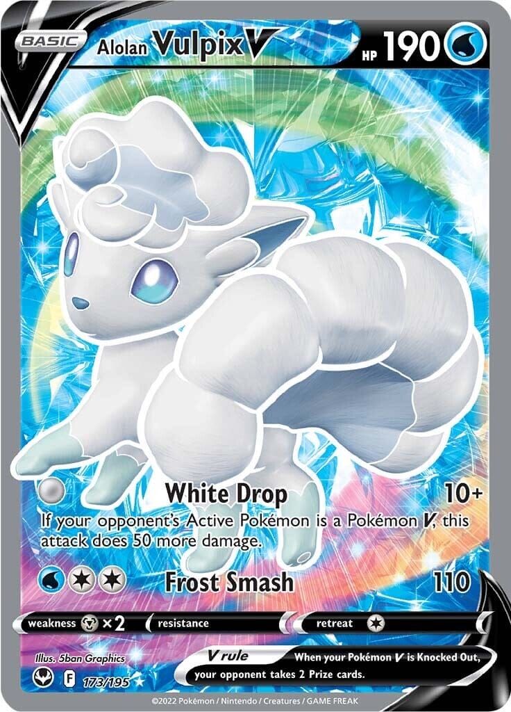 Alolan Vulpix V (173/195) [Sword & Shield: Silver Tempest] Pokemon Single Pokémon  | Multizone: Comics And Games