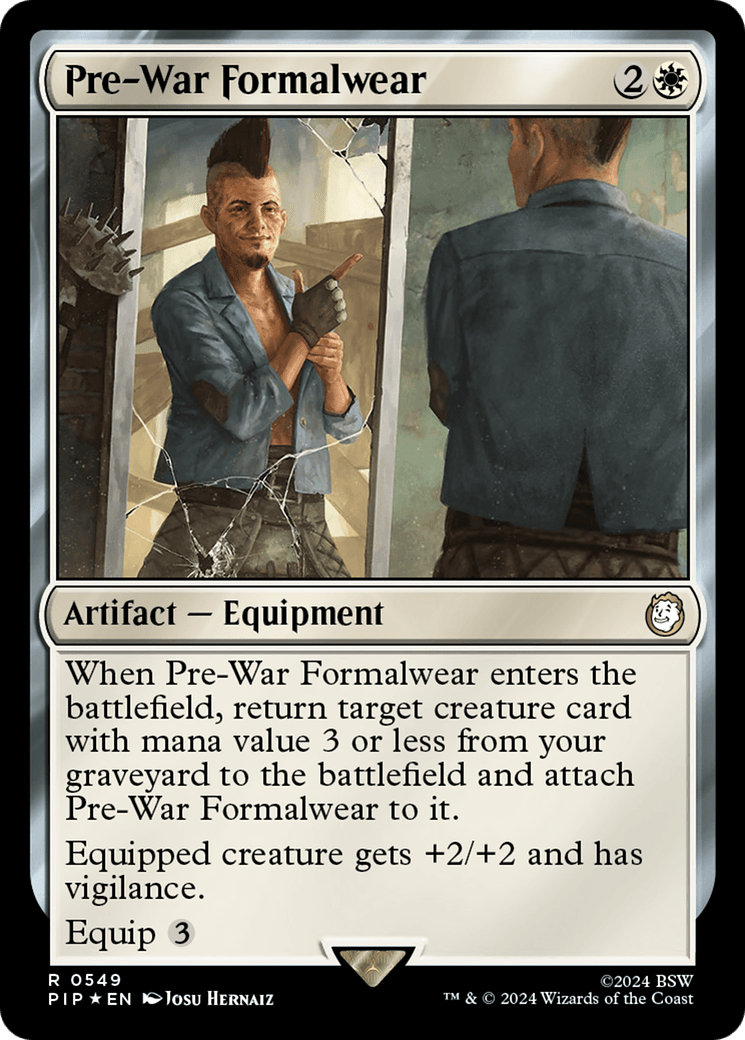 Pre-War Formalwear (Surge Foil) [Fallout] MTG Single Magic: The Gathering  | Multizone: Comics And Games