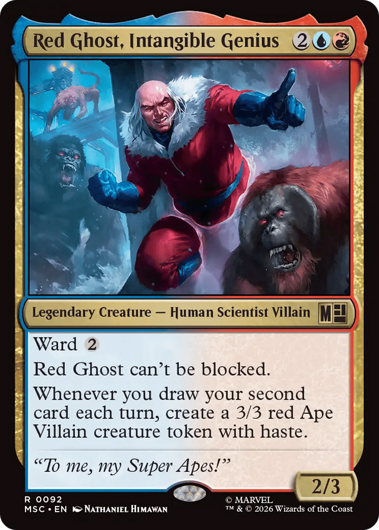Red Ghost, Intangible Genius (Surge Foil) [Marvel Super Heroes Commander] MTG Single Magic: The Gathering  | Multizone: Comics And Games