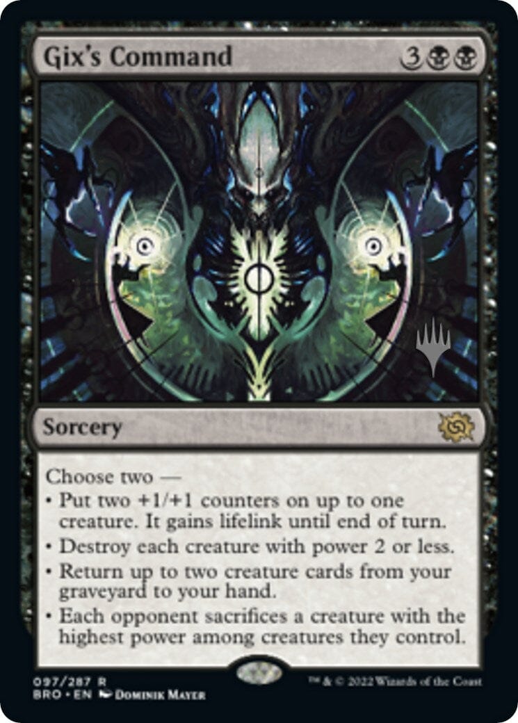Gix's Command (Promo Pack) [The Brothers' War Promos] MTG Single Magic: The Gathering  | Multizone: Comics And Games