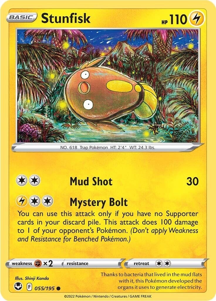 Stunfisk (055/195) [Sword & Shield: Silver Tempest] Pokemon Single Pokémon  | Multizone: Comics And Games