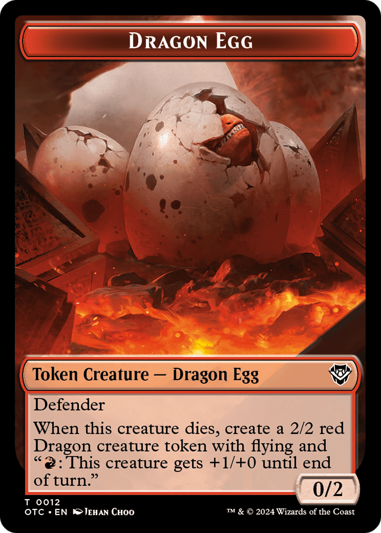 Dragon Egg // Dragon Double-Sided Token [Outlaws of Thunder Junction Commander Tokens] MTG Single Magic: The Gathering  | Multizone: Comics And Games