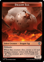 Dragon Egg // Dragon Double-Sided Token [Outlaws of Thunder Junction Commander Tokens] MTG Single Magic: The Gathering  | Multizone: Comics And Games