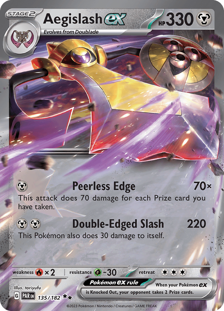 Aegislash ex (135/182) [Scarlet & Violet: Paradox Rift] Pokemon Single Pokémon  | Multizone: Comics And Games