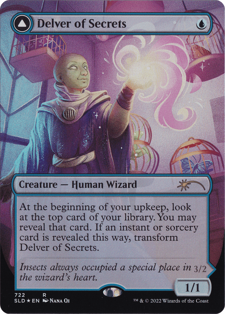 Delver of Secrets // Insectile Aberration (Borderless) [Secret Lair: From Cute to Brute] MTG Single Magic: The Gathering  | Multizone: Comics And Games