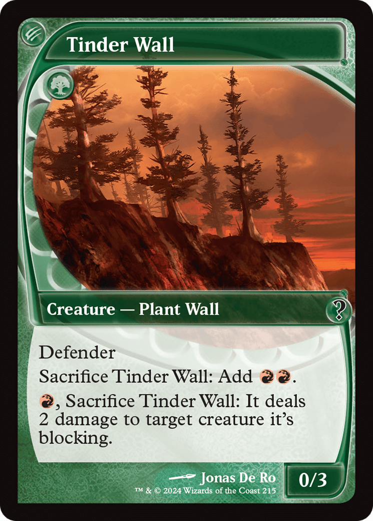 Tinder Wall (Future Sight) [Mystery Booster 2] MTG Single Magic: The Gathering  | Multizone: Comics And Games