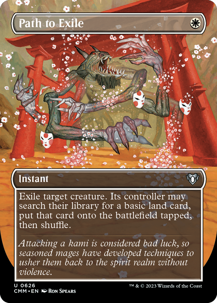 Path to Exile (Borderless Alternate Art) [Commander Masters] MTG Single Magic: The Gathering  | Multizone: Comics And Games