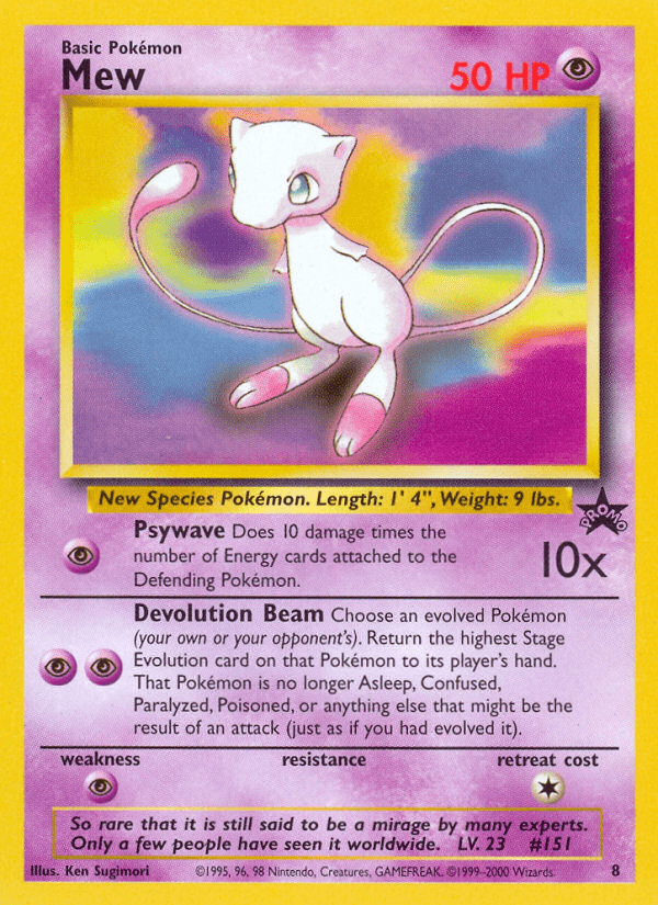 Mew (8) [Wizards of the Coast: Black Star Promos] Pokemon Single Pokémon  | Multizone: Comics And Games