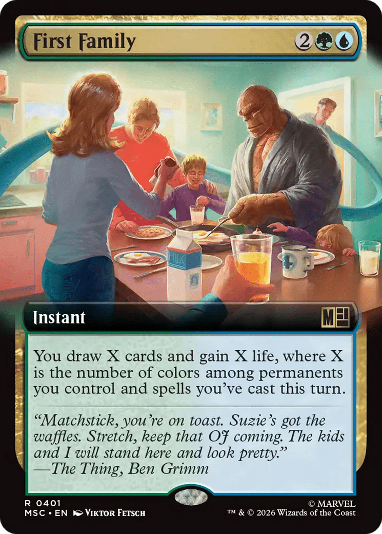 First Family (Extended Art) [Marvel Super Heroes Commander] MTG Single Magic: The Gathering  | Multizone: Comics And Games