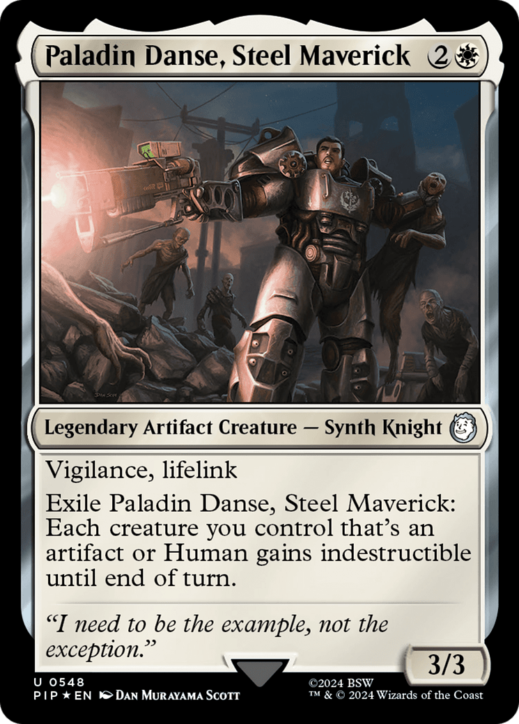 Paladin Danse, Steel Maverick (Surge Foil) [Fallout] MTG Single Magic: The Gathering  | Multizone: Comics And Games
