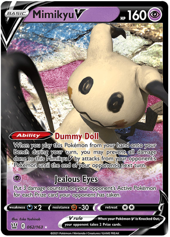 Mimikyu V (062/163) [Sword & Shield: Battle Styles] Pokemon Single Pokémon  | Multizone: Comics And Games