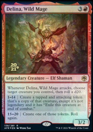 Delina, Wild Mage [Dungeons & Dragons: Adventures in the Forgotten Realms Prerelease Promos] MTG Single Magic: The Gathering  | Multizone: Comics And Games