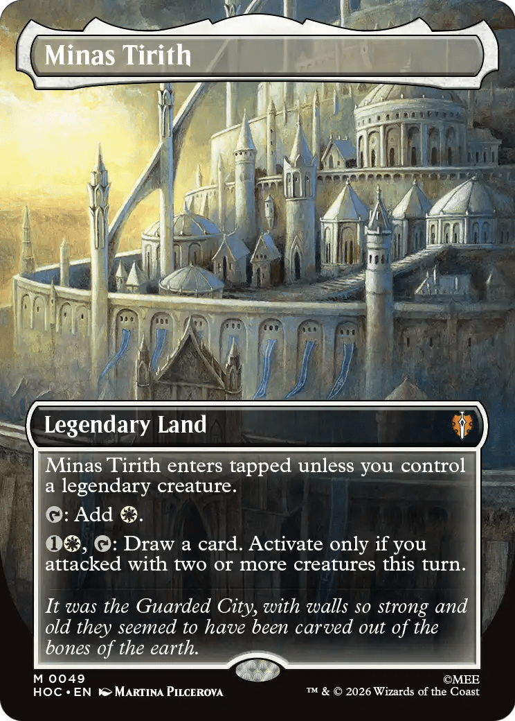 Minas Tirith (Borderless) [The Hobbit: Eternal-Legal] MTG Single Magic: The Gathering  | Multizone: Comics And Games