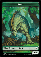 Beast (0016) // Copy Double-Sided Token [Modern Horizons 3 Commander Tokens] MTG Single Magic: The Gathering  | Multizone: Comics And Games