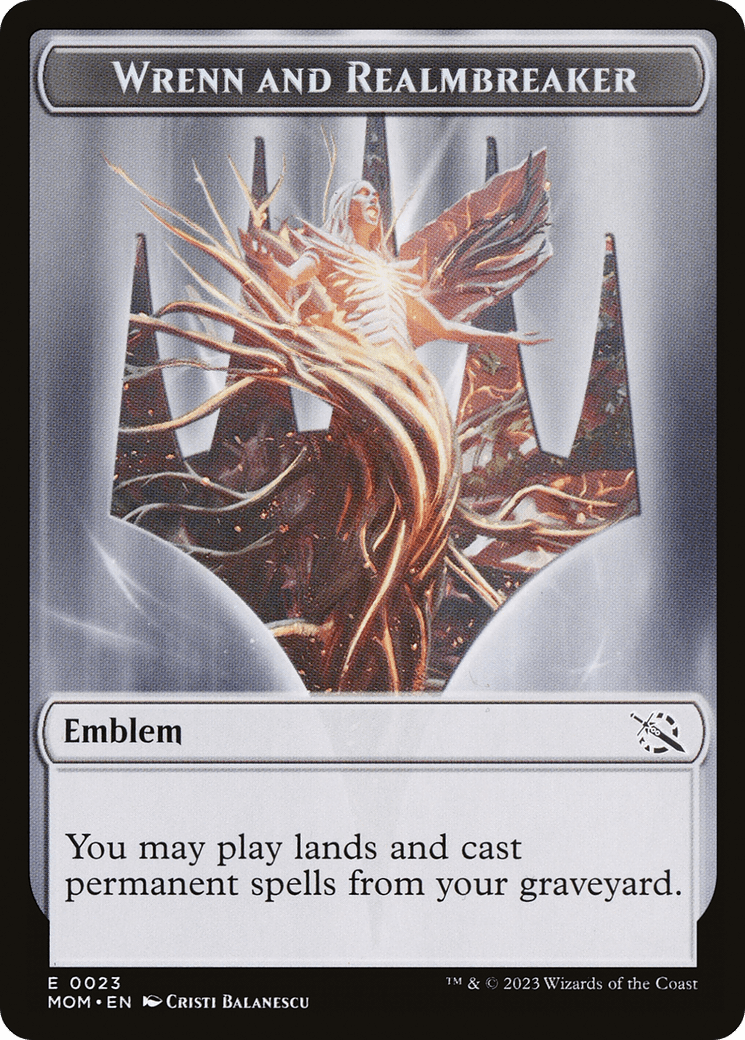 Treasure (21) // Wrenn and Realmbreaker Emblem Double-Sided Token [March of the Machine Tokens] MTG Single Magic: The Gathering  | Multizone: Comics And Games