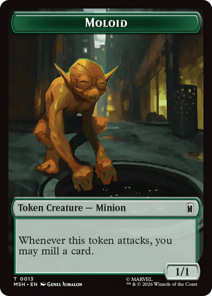 Wall // Moloid Double-Sided Token [Marvel Super Heroes Tokens] MTG Single Magic: The Gathering  | Multizone: Comics And Games