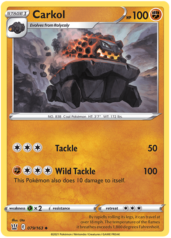 Carkol (079/163) [Sword & Shield: Battle Styles] Pokemon Single Pokémon  | Multizone: Comics And Games