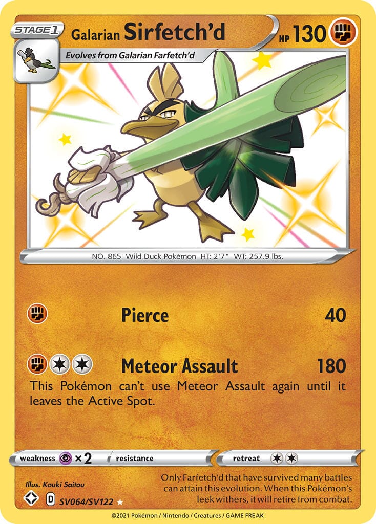 Galarian Sirfetch'd (SV064/SV122) [Sword & Shield: Shining Fates] Pokemon Single Pokémon  | Multizone: Comics And Games