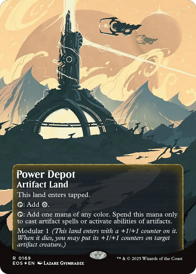 Power Depot (0169) (Borderless) (Galaxy Foil) [Edge of Eternities: Stellar Sights] MTG Single Magic: The Gathering  | Multizone: Comics And Games